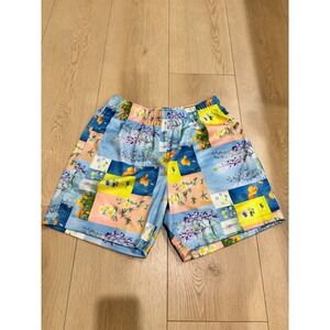 John Elliott Game Shorts Floral Patchwork Mesh Basketball Shorts Mens Size 2 M